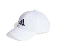 adidas Unisex Cotton Twill Baseball Cap, White/Black, S
