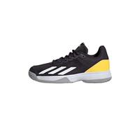 adidas Unisex Courtflash Tennis Shoes, Aurora Black/Cloud White/Spark, 12.5 UK