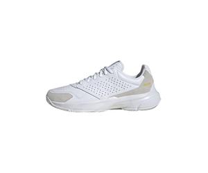 adidas Unisex CourtJam Control 3 Premium Tennis Shoes, Cloud White/Cloud White/Cloud White, 10 UK