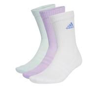 adidas Unisex Cushioned Crew Socks 3 Pairs, Powder Plum/White/Halo Mint, 4-5 Years