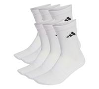 Adidas Classic Cushioned Crew Socks – Pure White, 6 Pairs, XS