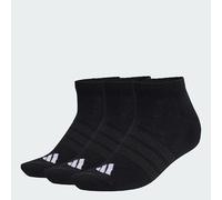 adidas Unisex CUSHIONED ESSENTIALS LOW CUT SOCKS 3 PAIR PACK, black/black/white, 8.5-10