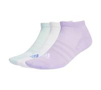 adidas Unisex Cushioned Low-Cut Socks 3 Pairs, Powder Plum/White/Halo Mint, 10.5-12.5