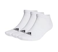 adidas Unisex Cushioned Low-Cut Socks 3 Pairs, White / Black, 4.5-5.5
