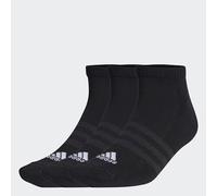 adidas Unisex Cushioned Sportswear 3 Pairs No Show Socks, Black/White, M