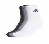 adidas Unisex CUSHIONED SPORTSWEAR ANKLE SOCKS 3 PAIR PACK, medium grey heather/white/black, 13-14.5
