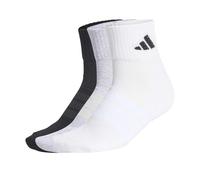 adidas Unisex CUSHIONED SPORTSWEAR ANKLE SOCKS 3 PAIR PACK, medium grey heather/white/black, 13-14.5