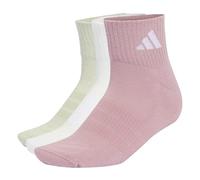 adidas Unisex Cushioned Sportswear Ankle Socks 3 Pair Pack Socks, magic mauve/white/halo green/white, XL