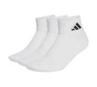 adidas Unisex CUSHIONED SPORTSWEAR ANKLE SOCKS 3 PAIR PACK, white/white/black, 13-14.5