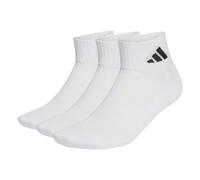 adidas Unisex CUSHIONED SPORTSWEAR ANKLE SOCKS 3 PAIR PACK, white/white/black, 4.5-6