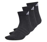 adidas Unisex Cushioned Sportswear Ankle Socks 3 Pairs, Black / White, 4.5-5.5