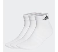 adidas Unisex Cushioned Sportswear Ankle Socks 3 Pairs, White / Black, 4.5-5.5