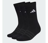 adidas Unisex CUSHIONED SPORTSWEAR CREW SOCKS 3 PAIR PACK, black/black/white, 13-14.5