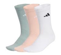 adidas Unisex CUSHIONED SPORTSWEAR CREW SOCKS 3 PAIR PACK, blush pink/white/Wonder Sage, 13-14.5