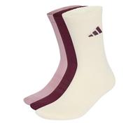 adidas Unisex Cushioned Sportswear Crew Socks 3 Pair Pack Socks, maroon/ivory/magic mauve/white, M