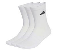 adidas Unisex CUSHIONED SPORTSWEAR CREW SOCKS 3 PAIR PACK, white/white/black, 4.5-6