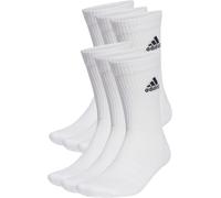 adidas Unisex Cushioned Sportswear Crew Socks 6 Pairs 8.5-10, White / Black