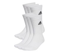 adidas Unisex Cushioned Sportswear Crew Socks 6 Pairs, White / Black, 8.5-10