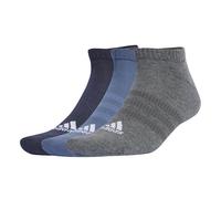 adidas - Cushioned Sportswear Low Cut Socks 3-Pack - Sports socks size 37-39 - S, grey/blue