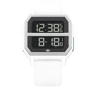 adidas Unisex Digital Special Module Watch with Silicone Strap Z16-3273-00, White/Blue/Red, Strap.