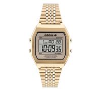 Adidas Unisex Digital Two Gold-Tone Watch AOST22074 - Classic - Mineral Glass / Stainless Steel