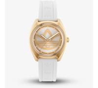 Adidas Unisex Edition One White Sunray & Gold Logo Watch AOFH230122I