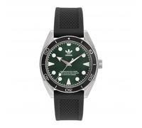 Adidas Unisex Edition Two Silver-Tone Watch AOFH23008 - Bold - Silicone / Stainless Steel / Mineral Glass