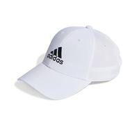 adidas Unisex Embroidered Logo Lightweight Baseball Cap, White/Black, L