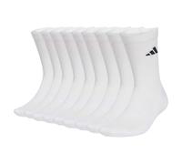 adidas Unisex ESSENTIALS CUSHIONED CREW SOCK 10PP, white/black, 2.5-4