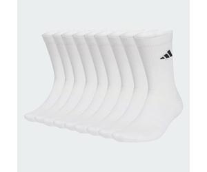 adidas Unisex ESSENTIALS CUSHIONED CREW SOCK 10PP, white/black, 8.5-10