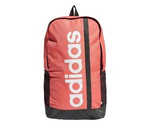 adidas Unisex Essentials Linear Backpack, Preloved Scarlet/Black/White, One size