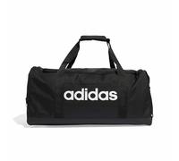 adidas Unisex Essentials Linear Duffel Bag, Black/Black/White, M