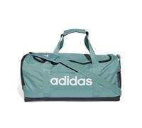 adidas Unisex Essentials Linear Duffel Bag, Powder Teal/Black/White, M