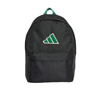 adidas Unisex Essentials Logo Backpack, black/green, One Size