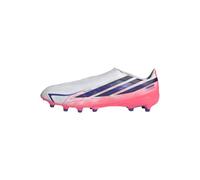 adidas Unisex F50 Hyperfast League Laceless Artificial Ground Football Boots Shoes, FTWR White/Solar Purple/Solar Turbo, 12 UK