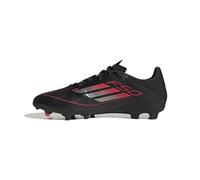 adidas Unisex F50 League Football Boots FG/MG, Core Black/Iron Metallic/Lucid Red, 7.5 UK