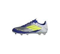 adidas Unisex F50 League Football Boots FG/MG, Silver Metallic/Solar Yellow/Lucid Blue, 9 UK