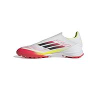 adidas Unisex F50 League Laceless Football Boots Turf, Cloud White/Core Black/Solar Yellow, 10 UK