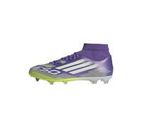 adidas Unisex F50 League Mid Firm Multi Ground Football Boots, Purple Rush/Cloud White/Lucid Lemon, 11.5 UK