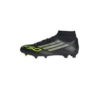 adidas Unisex F50 League Mid Firm Multi Ground Football Boots, Core Black/Iron Metallic/Lucid Lemon, 6 UK