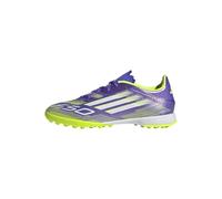 adidas Unisex F50 League Turf Football Boots, Purple Rush/Cloud White/Lucid Lemon, 3.5 UK