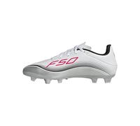 adidas Unisex F50 Messi Club Firm Multi Ground Football Boots, Cloud White/Lucid Red/Silver Metallic, 4 UK