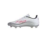 adidas Unisex F50 Messi League Firm Ground/Multi Ground Football Boots, Cloud White/Lucid Red/Silver Metallic, 7.5 UK