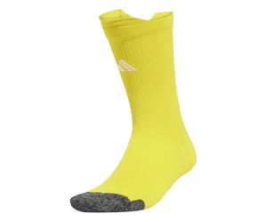 adidas Unisex Football Cushioned Performance Crew Socks, team yellow/white, 10.5-12.5