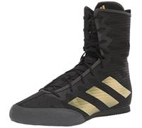 adidas Unisex Hog 4 Boxing Shoe, Black/Gold Metallic/Grey, 10 US Men