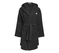 adidas Unisex Hooded Bathrobe Robe, Black, L