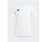 adidas Unisex Junior Running Team T-Shirt, White/Black, Size 9-10 Years White/Black
