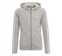 ADIDAS Unisex Kid's 3S Hooded Sweatshirt, Mgreyh/Clpink, 164