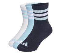 adidas Unisex Kids 3STRIPES CUSHIONED SPORTSWEAR CREW SOCKS 3 PAIR PACK, night navy/icey blue/white, 4-5 Years
