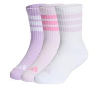 adidas Unisex Kids 3STRIPES CUSHIONED SPORTSWEAR CREW SOCKS 3 PAIR PACK, powder plum/white/ice lavender, 4-5 Years